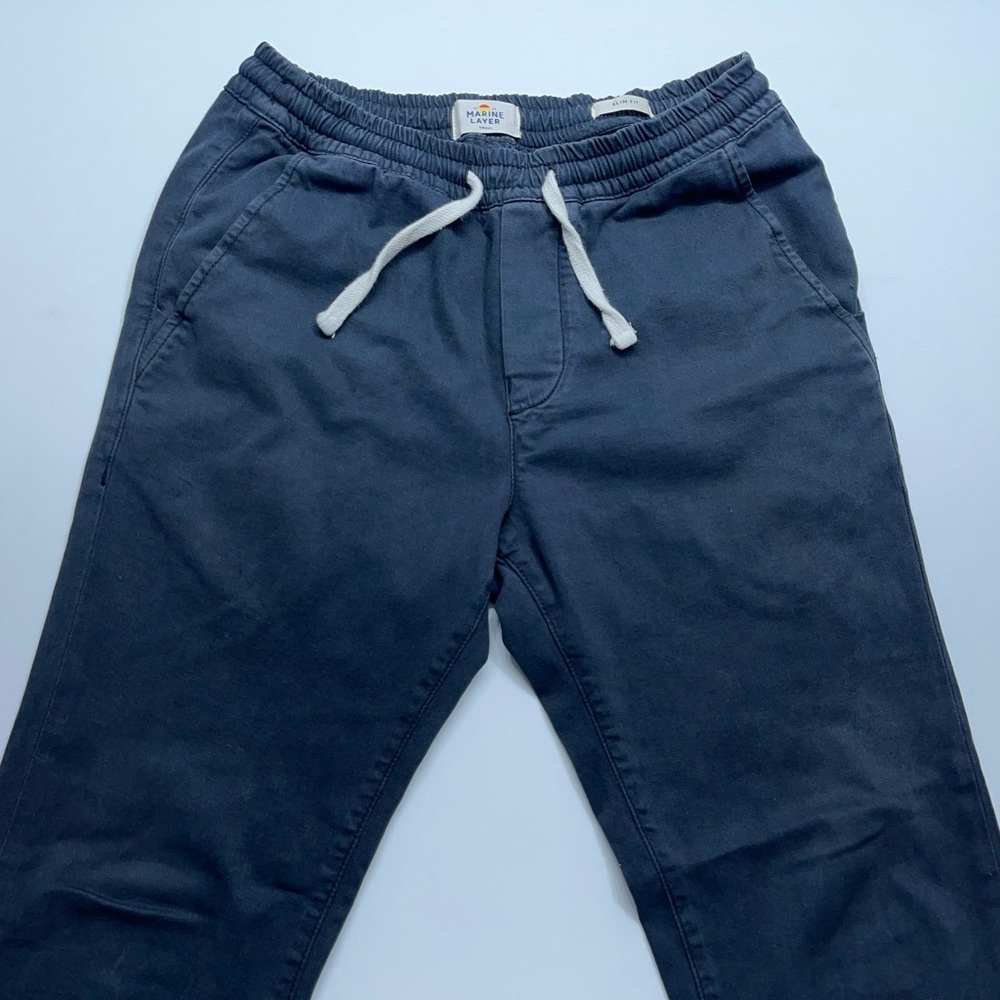 Marine Layer Saturday Jogger Pants Mens Size Small Gray Drawstring Pockets